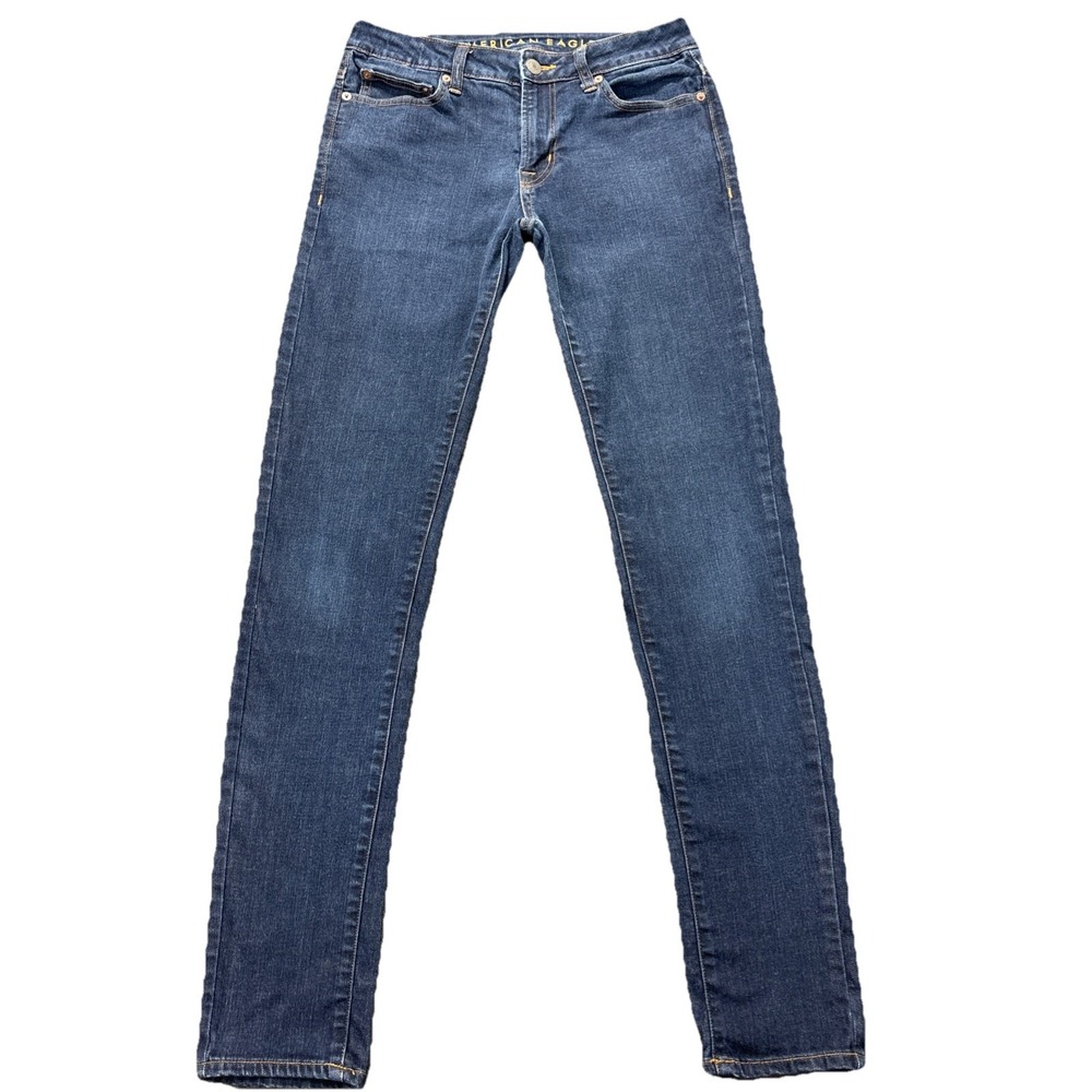 American Eagle Jeans Mens 30x33 Skinny Flex Fit Blue Denim Stretch Hipster